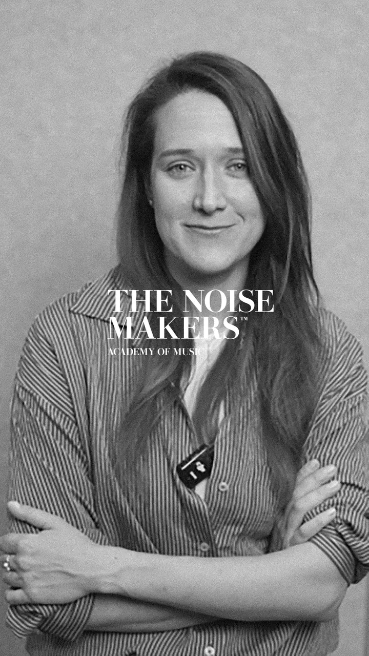 Still from the video: Patrycja talking about The Noise Makers